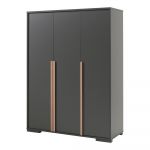 Șifonier de copii gri închis 146x195 cm London – Vipack