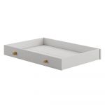 Sertar pentru sub pat de copii 70x140 cm gri deschis Cube - Pinio