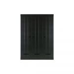 Dulap din lemn de pin WOOOD Connect, lățime 140 cm, negru
