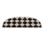 Covorașe pentru scări negre-albe 16 buc. 20x65 cm Chess Board – Vitaus