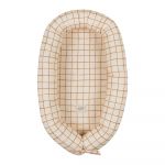Cuib pentru bebeluș bej Camel Check – Malomi Kids