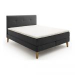 Pat boxspring gri antracit 180x200 cm Stockholm – Meise Möbel