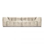Canapea cu tapițerie din catifea Windsor & Co Sofas Vesta, 280 cm, bej