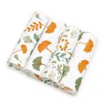 Set 4 scutece din bumbac T-TOMI Ginko Leafs, 76 x 76 cm