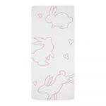 Cearceaf elastic de pătuț pentru copii din bumbac satinat 120x60 cm Sweet Bunnies - Butter Kings
