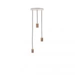 Lustră albă/maro închis cu intensitate reglabilă ø 25 cm – tala