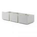 Sertare pentru sub pat de copii albe 3 buc. Pino – Vipack