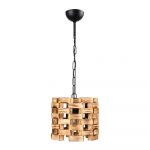 Lustră în culoare naturală cu abajur din lemn ø 20 cm Match – Squid Lighting
