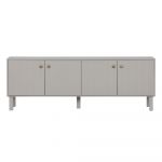 Comodă TV gri deschis din lemn de pin 160x56 cm Madu – WOOOD