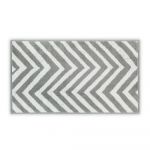 Prosop alb-gri din bumbac 33x33 cm Chevron – Foutastic