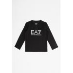Bluza cu imprimeu logo si decolteu la baza gatului