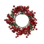 Coronita artificiala - Foam Berry Wreath Pine Green, 28 cm | Kaemingk