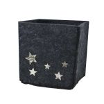 Cutie depozitare - Felt Box Stars, Black 15x15x15cm | Kaemingk