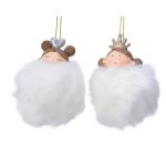 Decoratiune - Girl with White Pom-Pom - mai multe modele | Kaemingk
