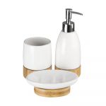 Set de accesorii de baie alb din piatră Earth – Premier Housewares