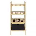 Etajeră de baie neagră/ natural din bambus 44x93,5 cm Ecori – Wenko