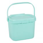 Recipient pentru deșeuri compostabile cu capac Addis, 24,5 x 18,5 x 19 cm, albastru deschis