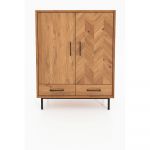 Dulap din lemn de stejar 97x125 cm Abies – The Beds