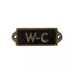 Semn din metal 11x4,5 cm WC – Antic Line