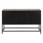 Comodă cu sertare din metal Actona Newcastle, lățime 125 cm, negru