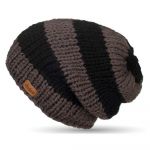 Căciulă tricotată manual DOKE Stripes Beanie