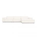 Colțar bej cu tapițerie bouclé (pe partea dreaptă) Jodie – Micadoni Home