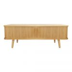 Masă TV în culoare naturală cu aspect de lemn de stejar 138x50 cm Rove – Woodman
