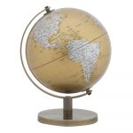 Decorațiune pentru masă Mauro Ferretti Globe, înălțime 28 cm, auriu-argintiu