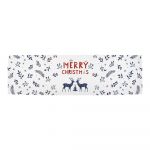 Napron de Crăciun din bumbac 140x40 cm Merry Blue Christmas - Butter Kings