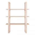 Raft în culoare naturală etajat din lemn masiv de paulownia 48 cm Santiago – House Nordic