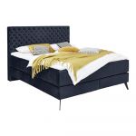 Pat boxspring 160x200 cm albastru închis La Maison – Meise Möbel