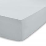 Cearceaf gri cu elastic 135x190 cm – Bianca