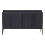 Comodă TV neagră din lemn de pin 100x56 cm Gravure – WOOOD