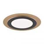Plafonieră neagră-aurie LED cu intensitate reglabilă ø 45 cm Morgan – Trio