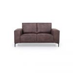 Canapea maro cu tapițerie din imitație de piele 164 cm Copenhagen – Scandic