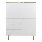 Comodă albă 109x137 cm Skagen – Tenzo