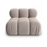 Modul pentru canapea bej cu tapițerie din catifea (de mijloc) Bellis – Micadoni Home