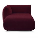 Modul pentru canapea burgundy cu tapițerie din catifea reiată (cu colțar pe partea stângă ) Lecomte – Bobochic Paris