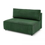 Modul pentru canapea verde cu tapițerie din catifea reiată (de mijloc) Nihad modular – Bobochic Paris