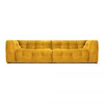 Canapea cu tapițerie din catifea Windsor & Co Sofas Vesta, 280 cm, galben