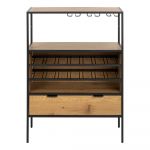 Dulap vinotecă cu aspect de lemn de stejar număr sticle 14, 77x105 cm Seaford – Actona