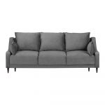 Canapea extensibilă cu 3 locuri și spațiu de depozitare Mazzini Sofas Freesia, gri