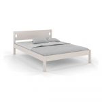 Pat 90x200 cm alb din lemn masiv de pin Laxbaken – Skandica