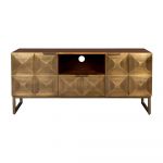 Comodă TV aurie din lemn de mango 40x60 cm Volan – Dutchbone