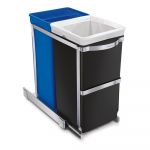 Coș de gunoi din plastic 35 l Dual - simplehuman