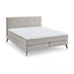 Pat boxspring gri deschis 160x200 cm ANCONA – Meise Möbel