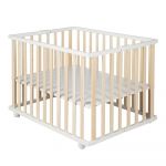 Țarc pentru copii alb-natural 100x75 cm – Roba
