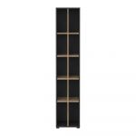 Bibliotecă gri antracit/cu aspect de lemn de stejar 41x205 cm Sign – Tvilum