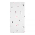 Cearceaf elastic de pat pentru copii din bumbac satinat 120x60 cm Meow Meow - Butter Kings