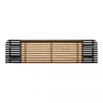 Tăblie de pat neagră/în culoare naturală din lemn masiv de pin 240x62 cm Dimas – Marckeric